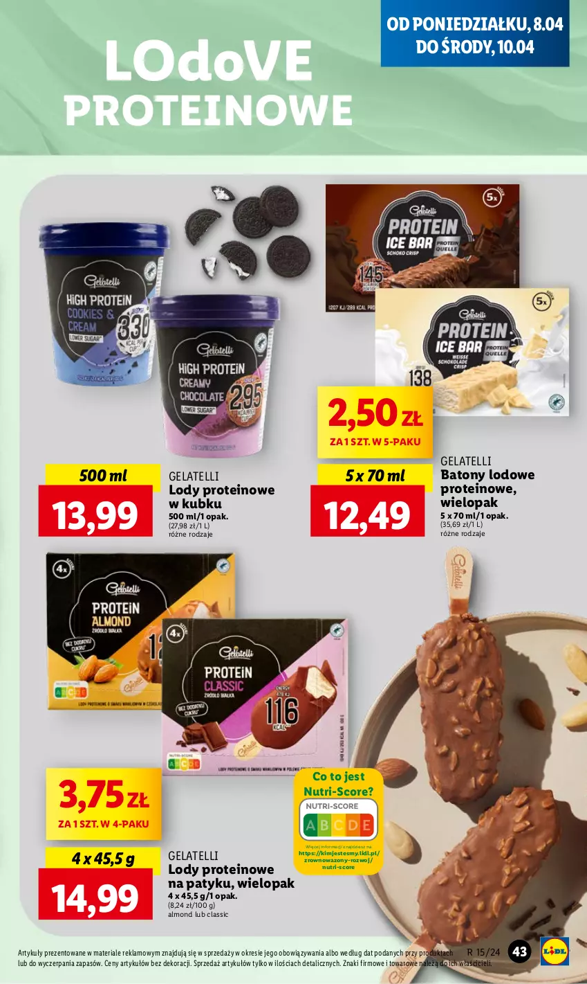 Gazetka promocyjna Lidl - GAZETKA - ważna 08.04 do 10.04.2024 - strona 43 - produkty: Baton, Dove, Lody, Wazon