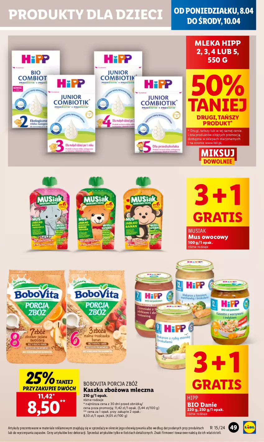 Gazetka promocyjna Lidl - GAZETKA - ważna 08.04 do 10.04.2024 - strona 51 - produkty: Dzieci, Gra, HiPP, Mus