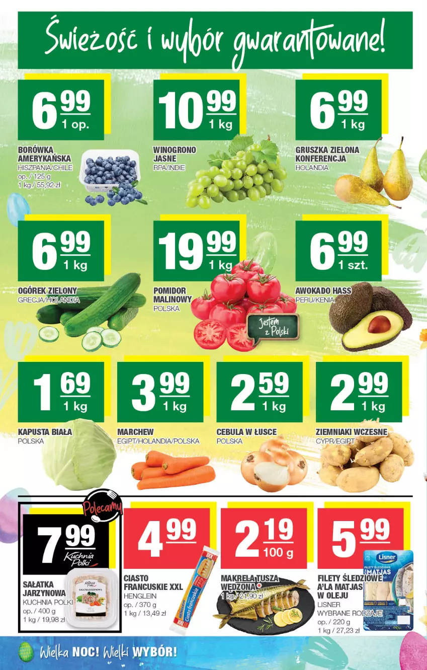 Gazetka promocyjna Spar - Spar - ważna 24.03 do 03.04.2024 - strona 2 - produkty: Borówka, Cebula, Kuchnia, Lisner, Matjas, Olej, Sałat, Sałatka, Tusz, Wino, Ziemniaki