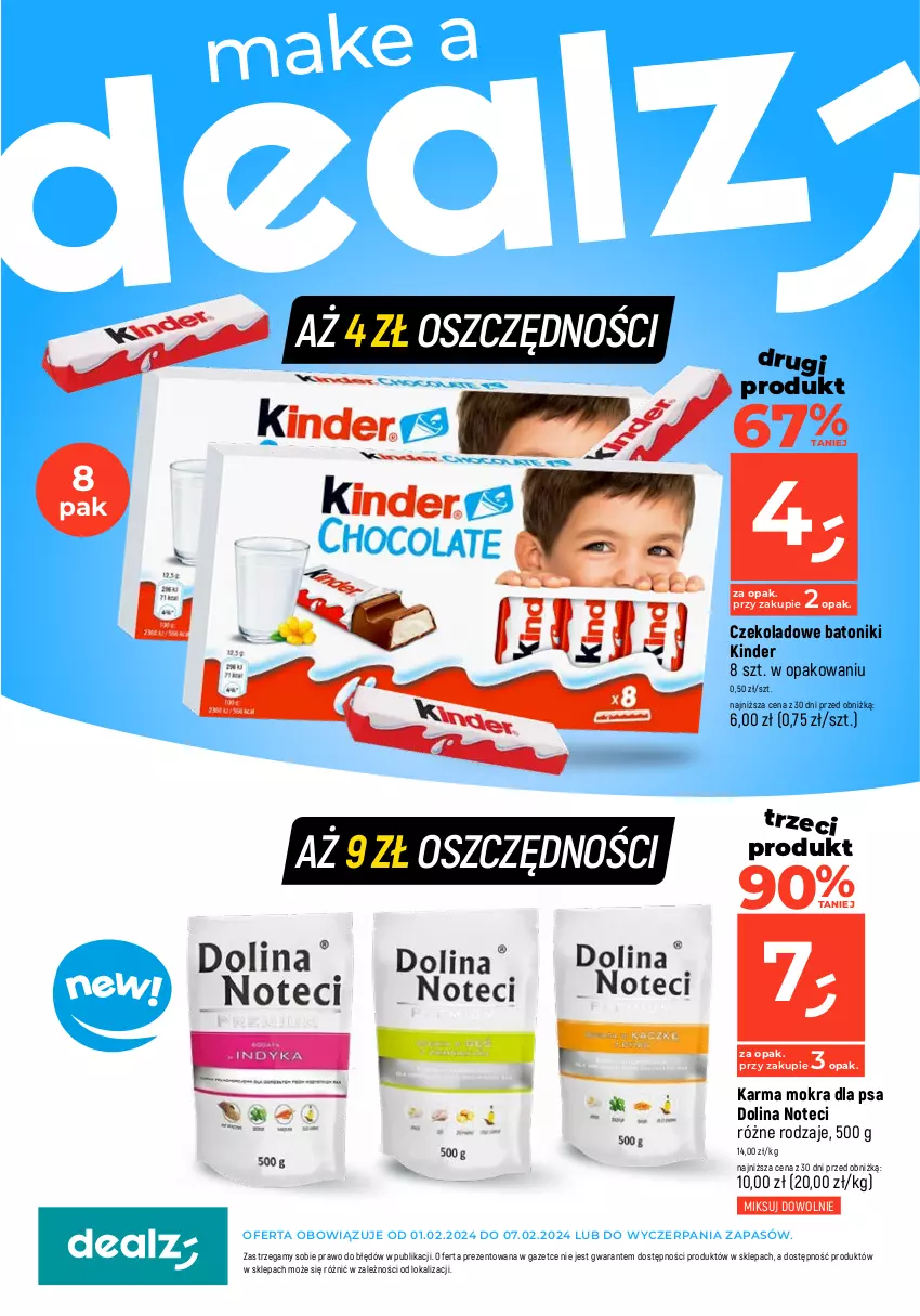 Gazetka promocyjna Dealz - MAKE A DEALZ - ważna 01.02 do 07.02.2024 - strona 1 - produkty: Baton, Kinder, Tonik