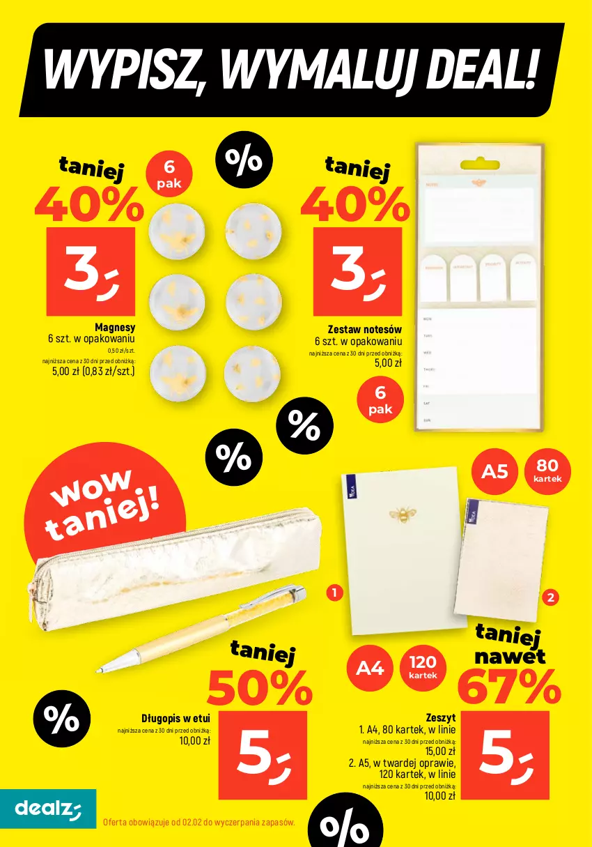 Gazetka promocyjna Dealz - MAKE A DEALZ - ważna 01.02 do 07.02.2024 - strona 24 - produkty: Dinozaur, Długopis, Karteczki samoprzylepne, Minnie, Mop