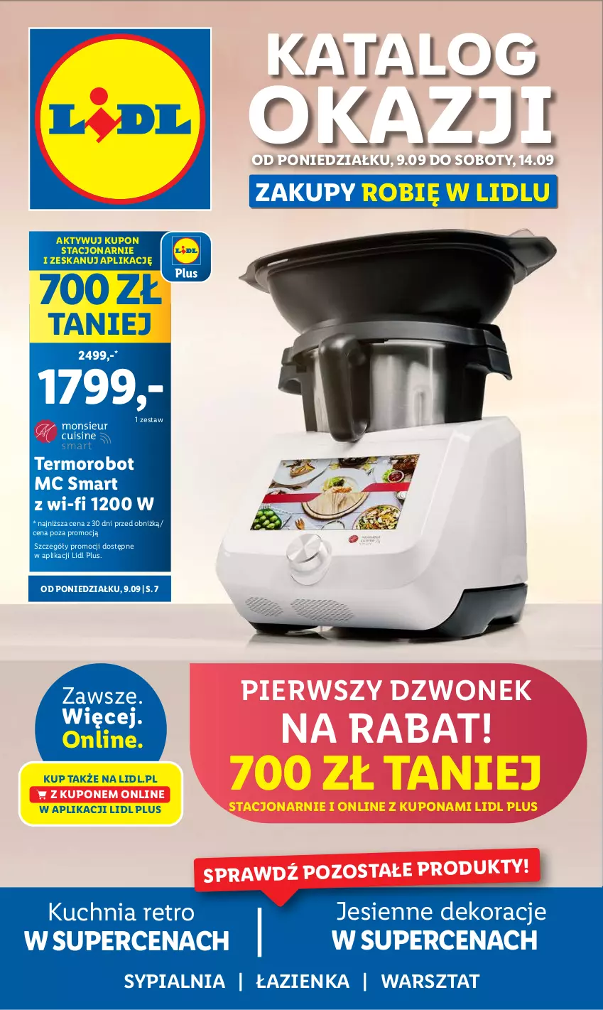 Gazetka promocyjna Lidl - GAZETKA - ważna 09.09 do 14.09.2024 - strona 1 - produkty: Dzwonek, Kuchnia, Robot, Sypialnia