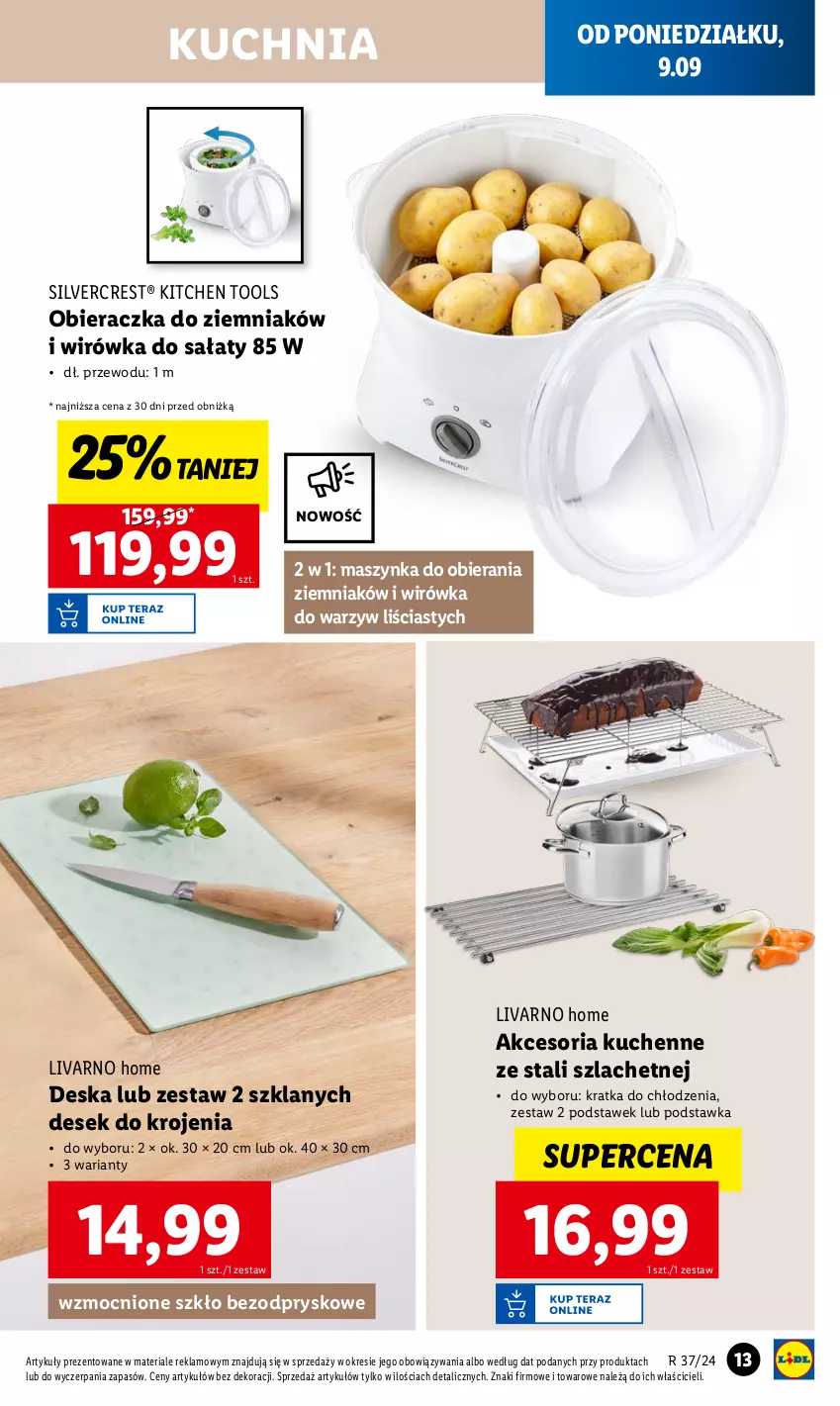 Gazetka promocyjna Lidl - GAZETKA - ważna 09.09 do 14.09.2024 - strona 15 - produkty: Ivar, Kuchnia, Maszynka, Obieraczka, Sałat, Silvercrest, Szynka