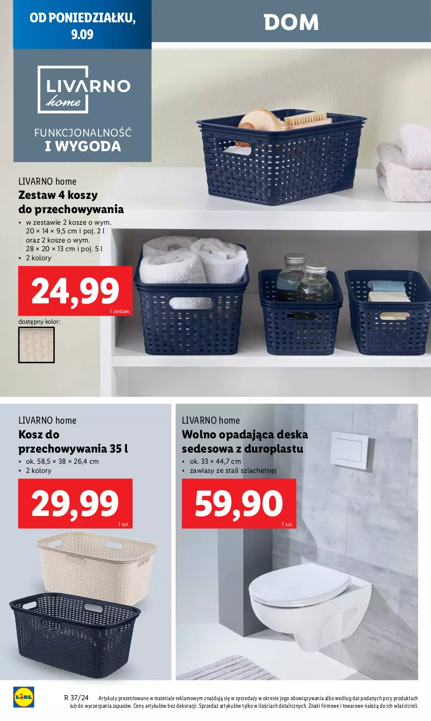 Gazetka promocyjna Lidl - GAZETKA - ważna 09.09 do 14.09.2024 - strona 16 - produkty: Deska sedesowa, Ivar, Kosz