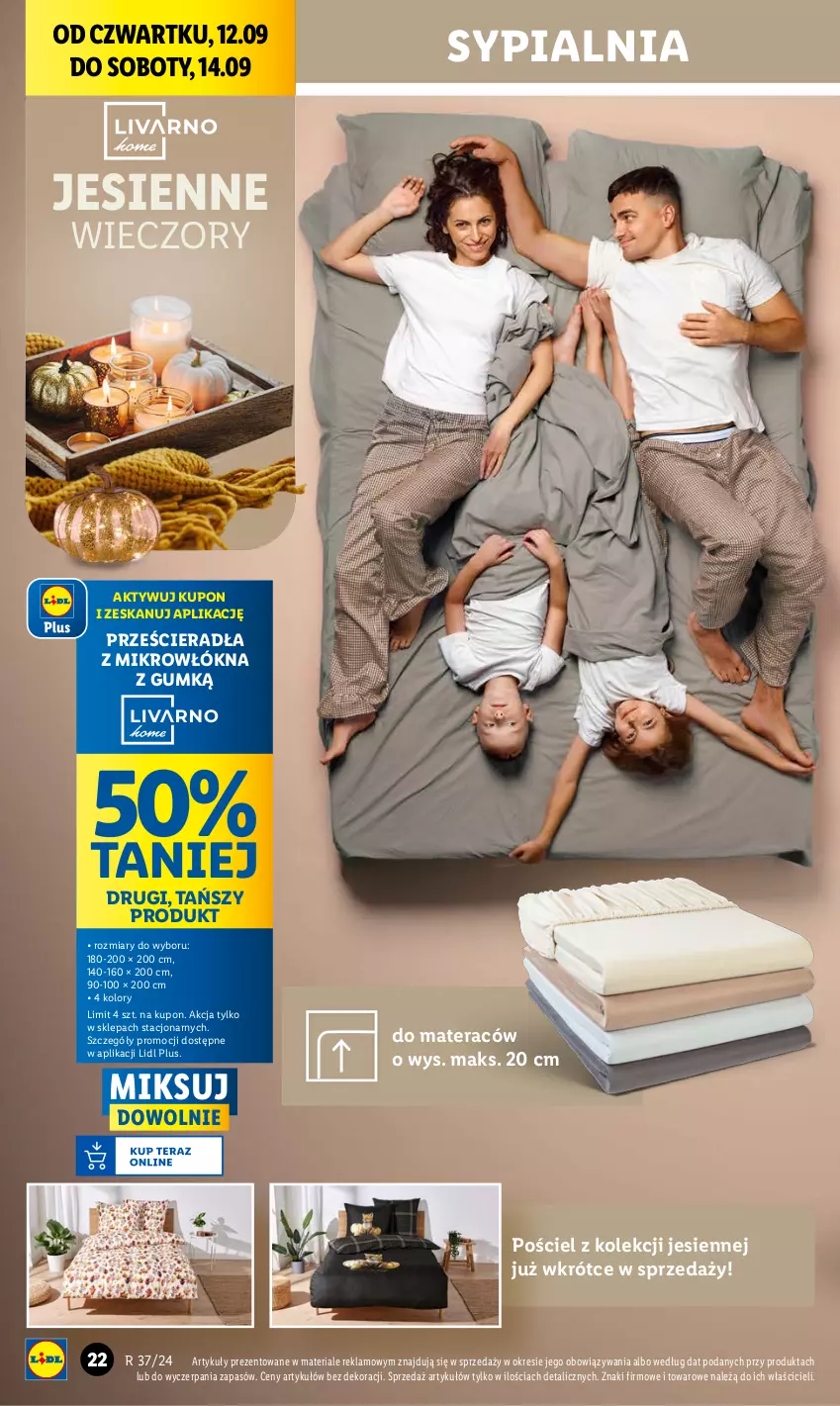 Gazetka promocyjna Lidl - GAZETKA - ważna 09.09 do 14.09.2024 - strona 26 - produkty: Materac, Pościel, Sypialnia, Tera