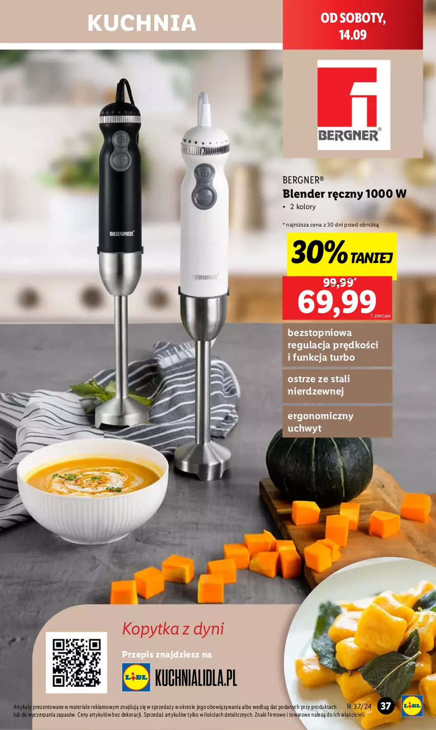 Gazetka promocyjna Lidl - GAZETKA - ważna 09.09 do 14.09.2024 - strona 43 - produkty: Blender, Blender ręczny, Kopytka, Kuchnia, Top