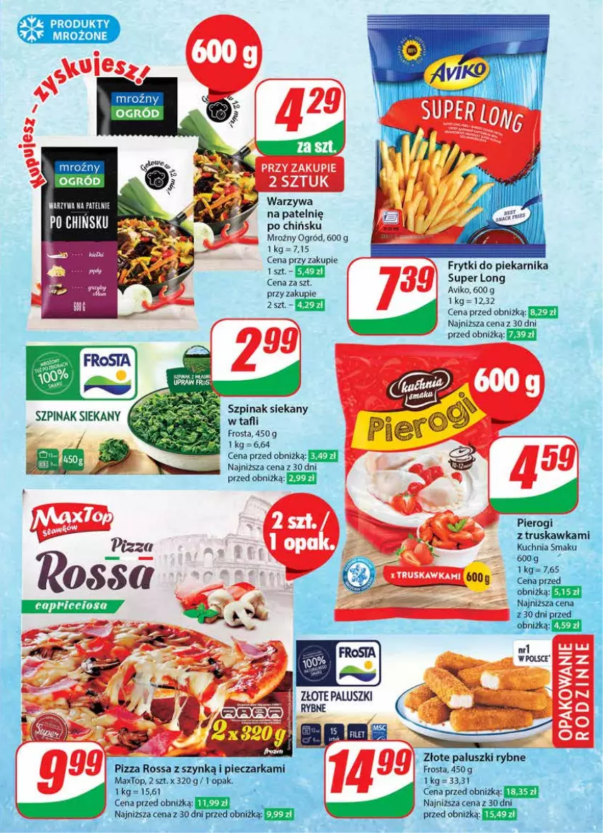 Gazetka promocyjna Dino - Gazetka 21 / 2024 - ważna 22.05 do 28.05.2024 - strona 29 - produkty: Frosta, Frytki, Ogród, Piekarnik, Pierogi, Pizza, Szpinak