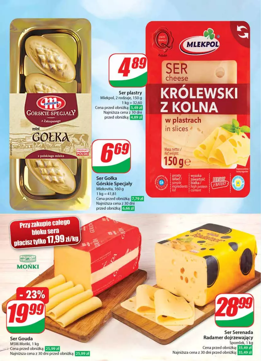 Gazetka promocyjna Dino - Gazetka 21 / 2024 - ważna 22.05 do 28.05.2024 - strona 40 - produkty: Gouda, Królewski, Mleko, Mlekovita, Radamer, Ser