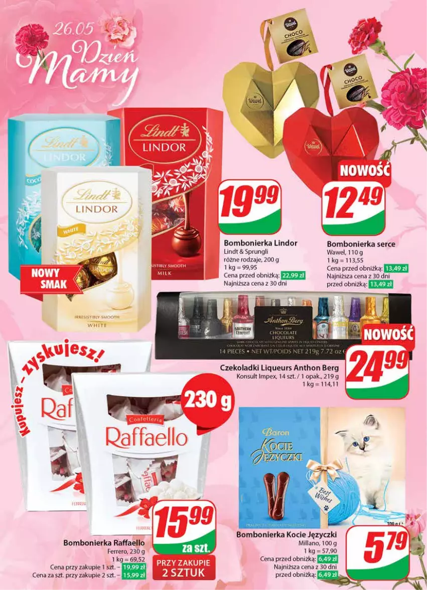 Gazetka promocyjna Dino - Gazetka 21 / 2024 - ważna 22.05 do 28.05.2024 - strona 44 - produkty: Fa, Ferrero, Koc, Lindor, Lindt, Raffaello, Ser, Wawel