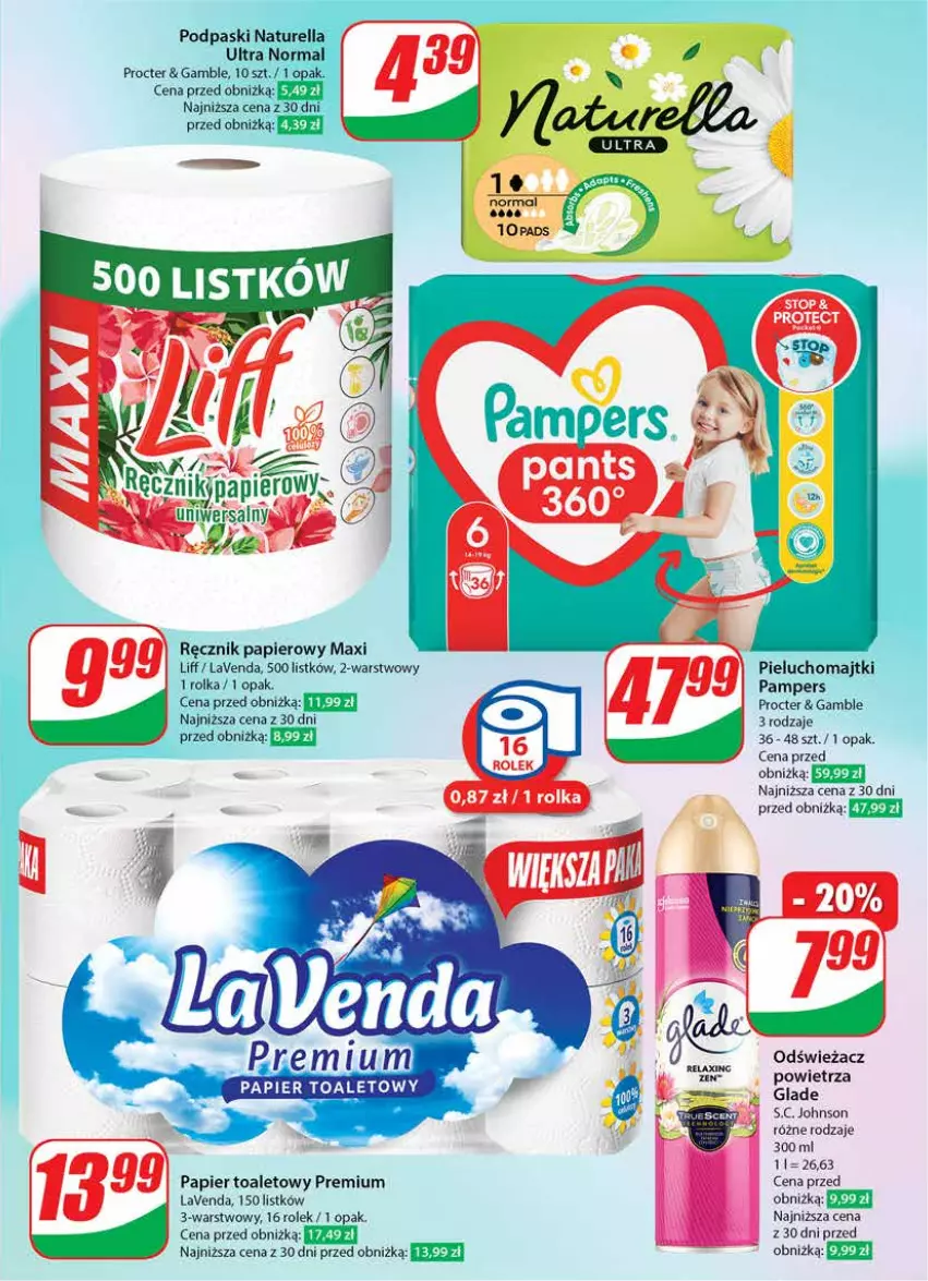 Gazetka promocyjna Dino - Gazetka 21 / 2024 - ważna 22.05 do 28.05.2024 - strona 67 - produkty: Majtki, Odświeżacz powietrza, Pampers, Papier, Papier toaletowy, Pieluchomajtki, Ręcznik