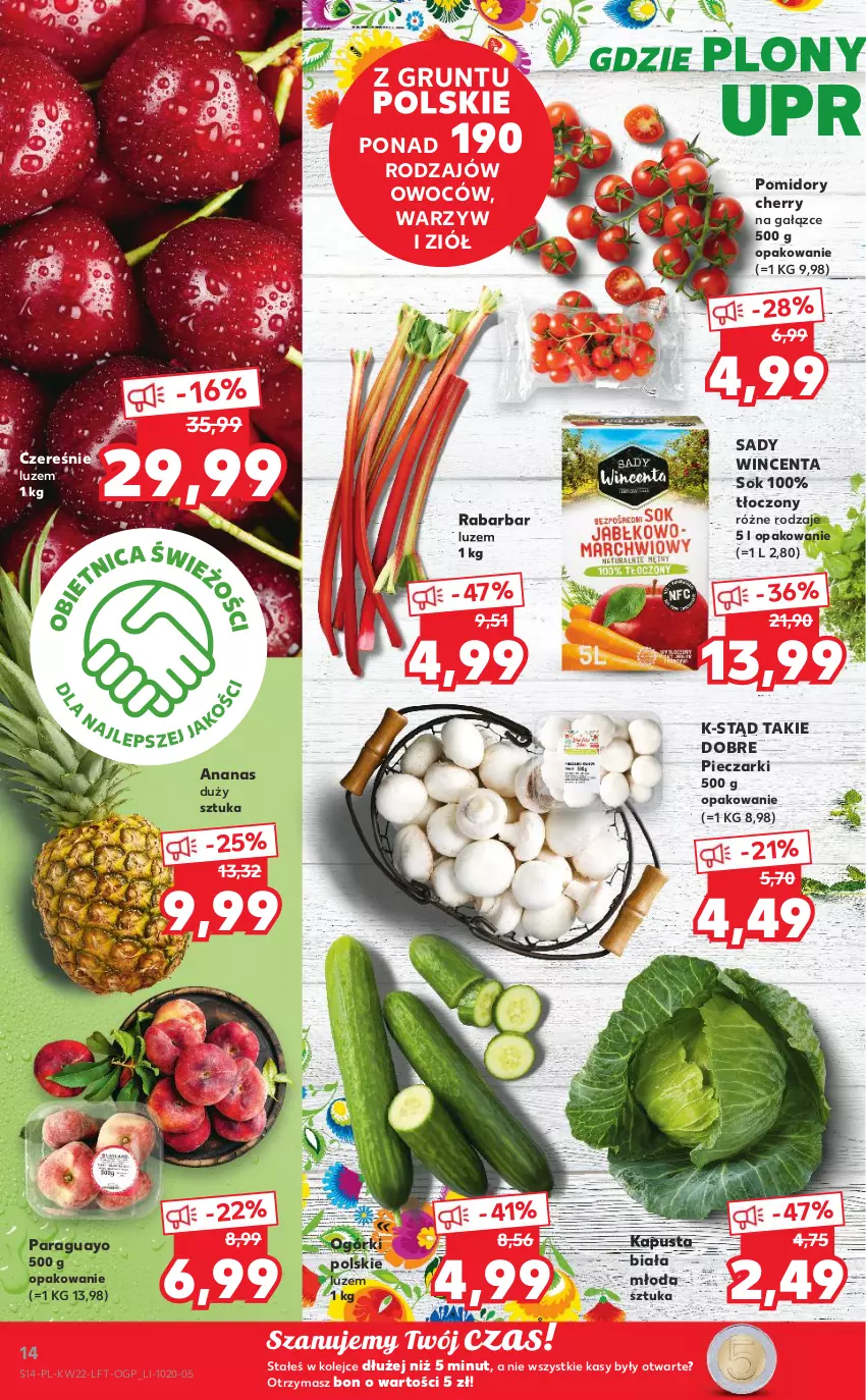 Gazetka promocyjna Kaufland - OFERTA TYGODNIA - ważna 02.06 do 08.06.2022 - strona 14 - produkty: Ananas, Olej, Piec, Pomidory, Sok