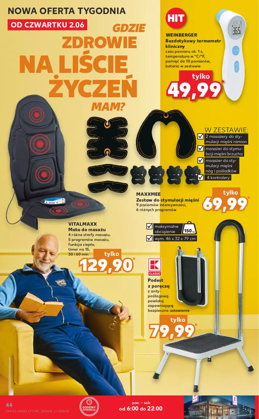 Gazetka promocyjna Kaufland - OFERTA TYGODNIA - ważna 02.06 do 08.06.2022 - strona 44 - produkty: Bateria, Gra, Kontroler, Masażer, Piec, Por, Termometr, Zdrowie