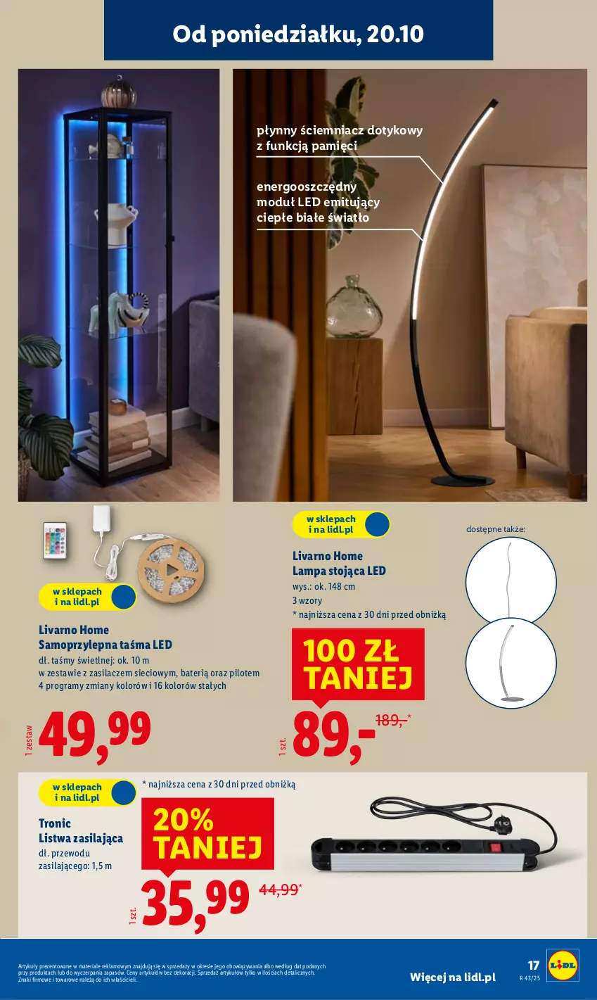 Gazetka promocyjna Lidl - GAZETKA - ważna 20.10 do 25.10.2025 - strona 21 - produkty: Gra, Ivar, Lampa, Listwa, Mop