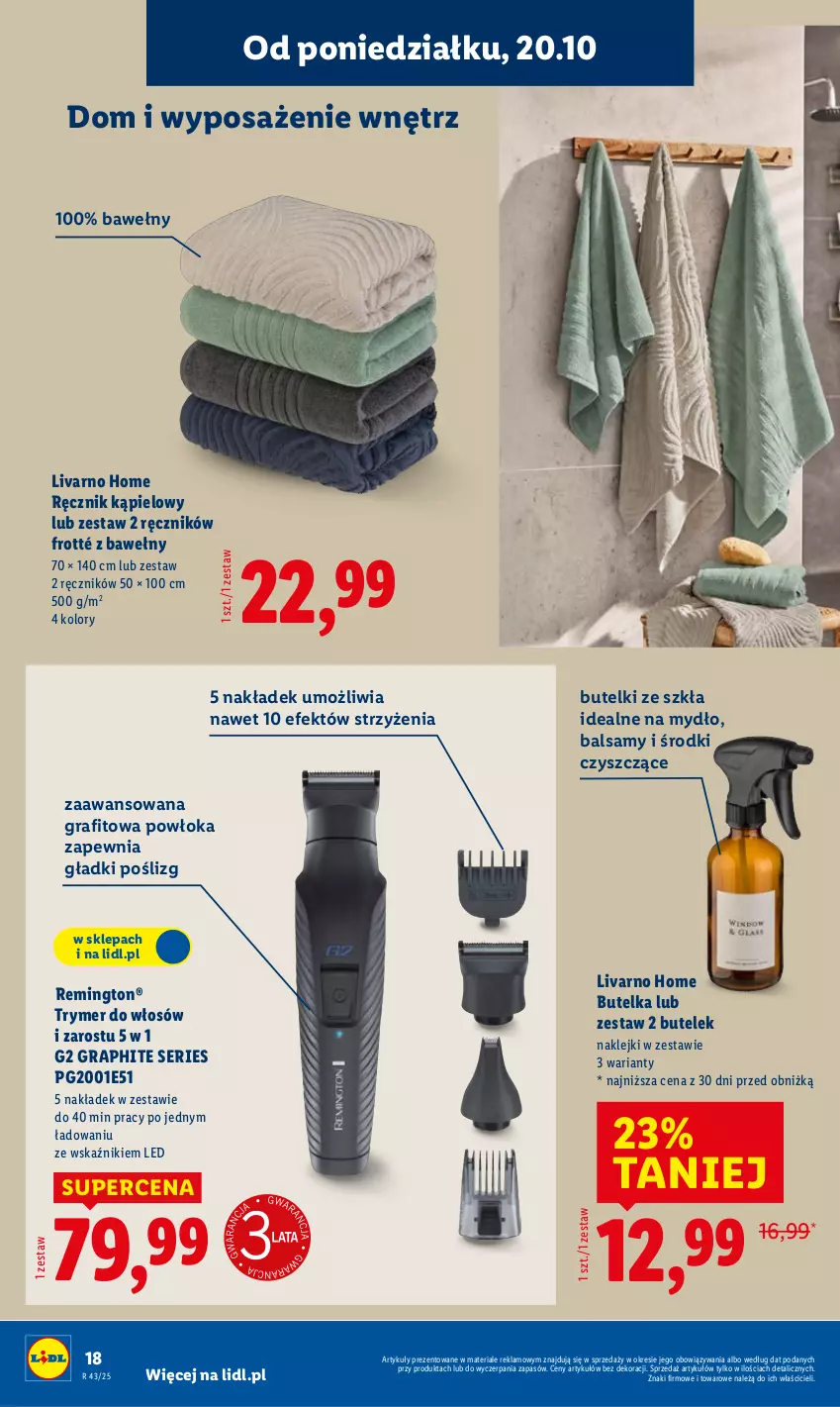 Gazetka promocyjna Lidl - GAZETKA - ważna 20.10 do 25.10.2025 - strona 22 - produkty: Gra, Ivar, Klej, Mydło, Ręcznik, Ręcznik kąpielowy, Remington, Ser