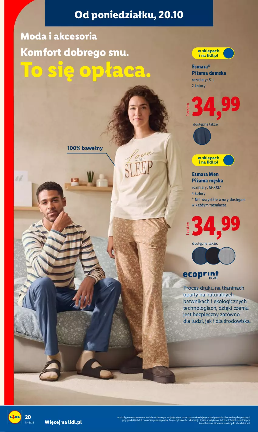 Gazetka promocyjna Lidl - GAZETKA - ważna 20.10 do 25.10.2025 - strona 24 - produkty: Moda, Piec, Piżama