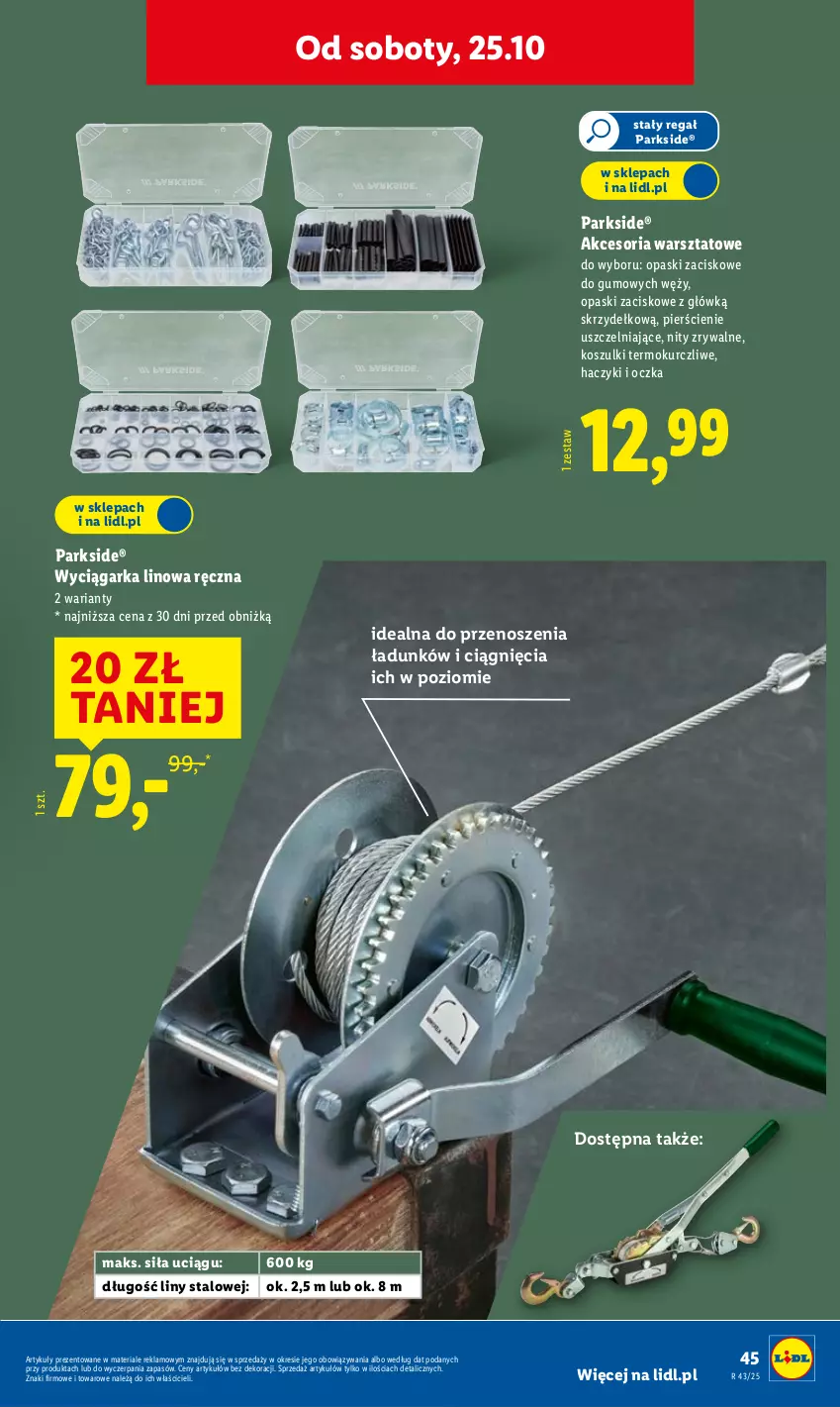 Gazetka promocyjna Lidl - GAZETKA - ważna 20.10 do 25.10.2025 - strona 49 - produkty: Haczyk, Kosz, Parkside, Regał