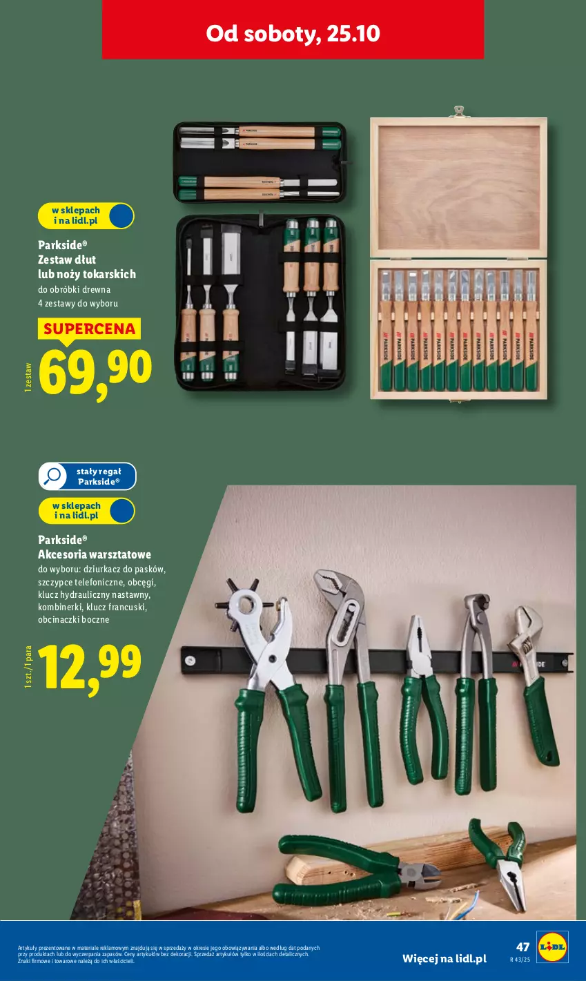 Gazetka promocyjna Lidl - GAZETKA - ważna 20.10 do 25.10.2025 - strona 51 - produkty: Noż, Parkside, Regał, Szczypce, Telefon