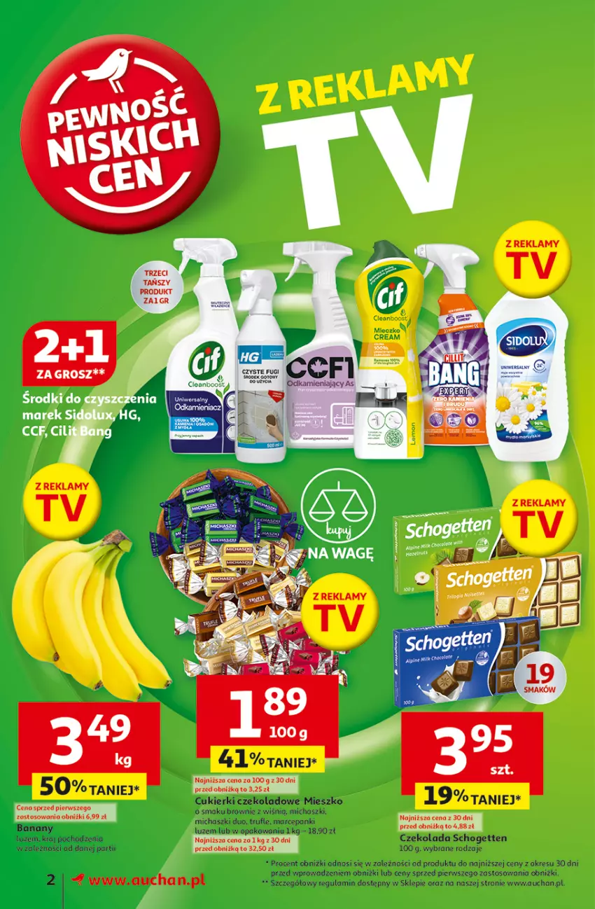 Gazetka promocyjna Auchan - Gazetka Pewność Niskich Cen Hipermarket - ważna 13.03 do 19.03.2025 - strona 2 - produkty: Czekolada, Schogetten