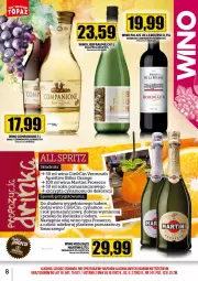 Gazetka promocyjna Topaz - Gazetka - Gazetka - ważna od 31.10 do 31.10.2023 - strona 8 - produkty: Sok pomarańczowy, Sok, Mus, Vermouth, Martini, AniOne, Wino musujące, Prosecco, Wino, Bordeaux, Fa