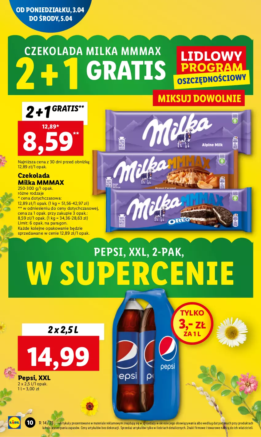 Gazetka promocyjna Lidl - GAZETKA - ważna 03.04 do 05.04.2023 - strona 10 - produkty: Czekolada, Gra, Milka, Olej, Pepsi