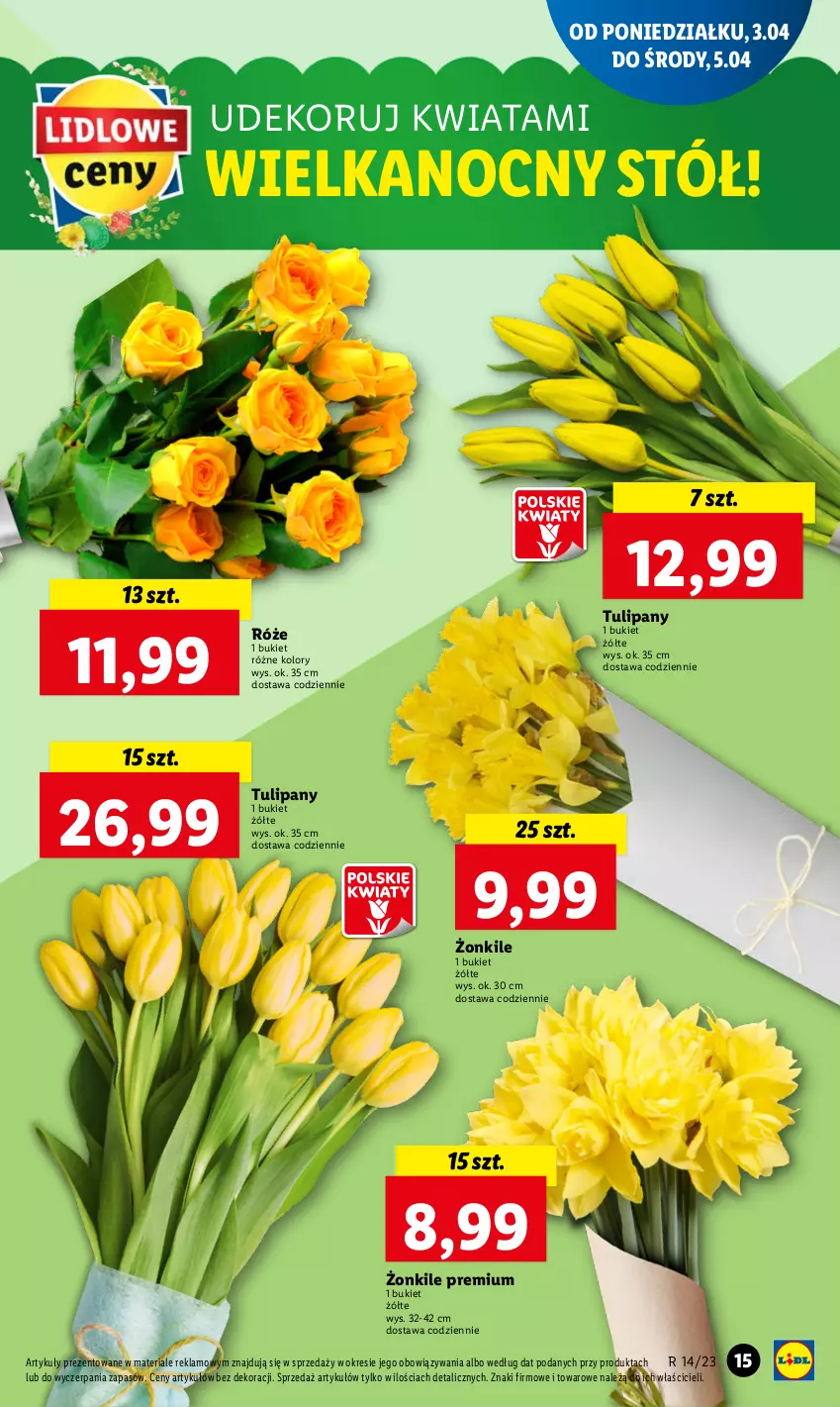 Gazetka promocyjna Lidl - GAZETKA - ważna 03.04 do 05.04.2023 - strona 19 - produkty: Bukiet, Stół, Tulipan