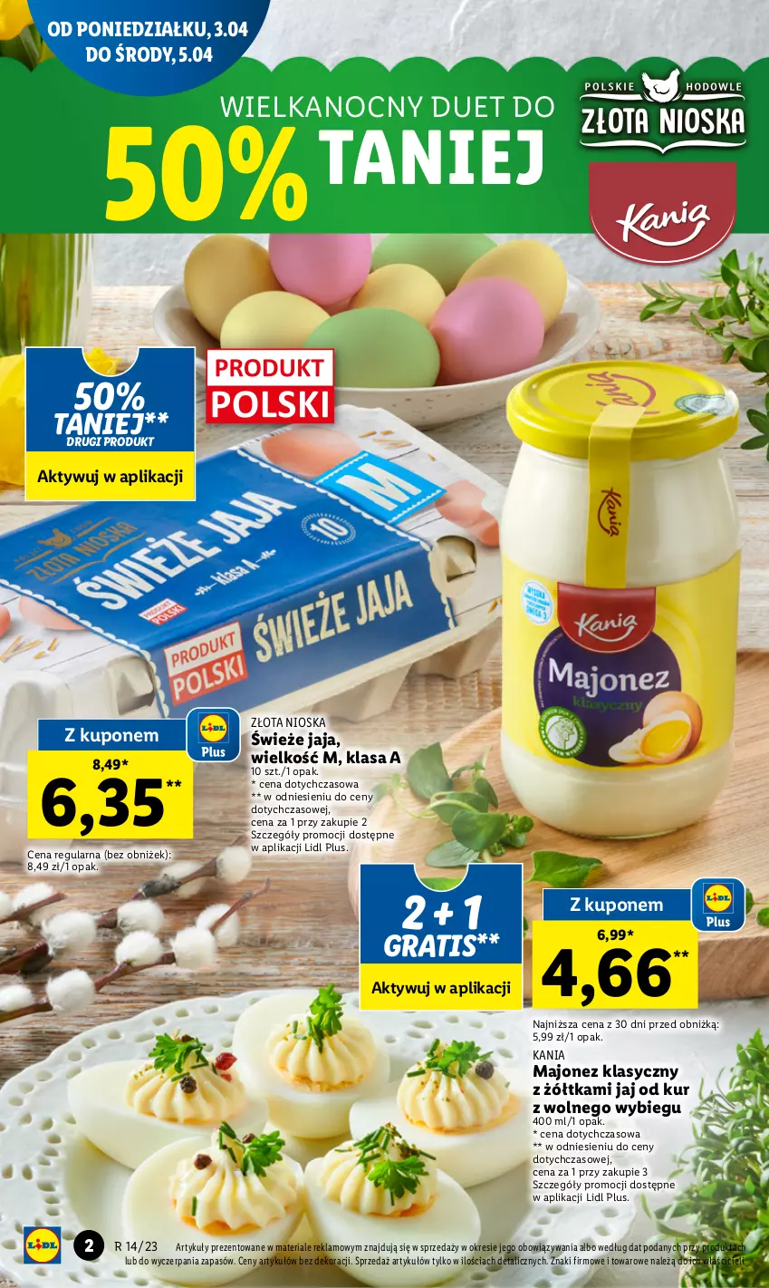 Gazetka promocyjna Lidl - GAZETKA - ważna 03.04 do 05.04.2023 - strona 2 - produkty: Gra, Jaja, Majonez