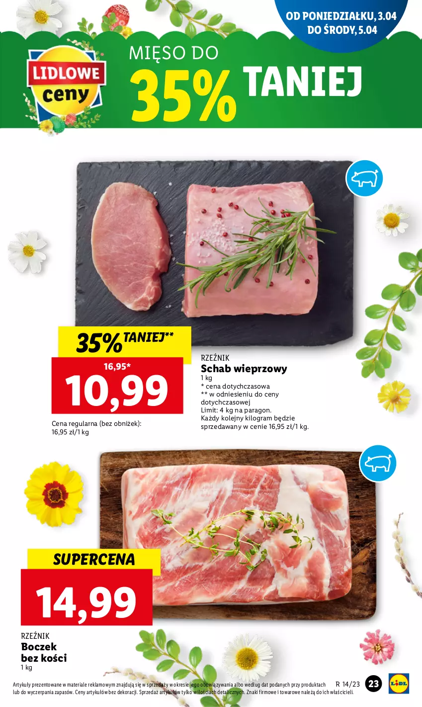 Gazetka promocyjna Lidl - GAZETKA - ważna 03.04 do 05.04.2023 - strona 27 - produkty: Boczek, Boczek bez kości, Gra, Mięso, Olej, Schab wieprzowy