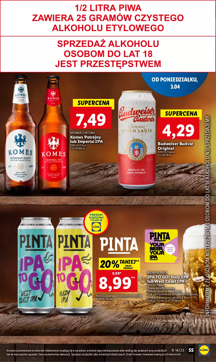 Gazetka promocyjna Lidl - GAZETKA - ważna 03.04 do 05.04.2023 - strona 61 - produkty: Fortuna, Gin, Ser