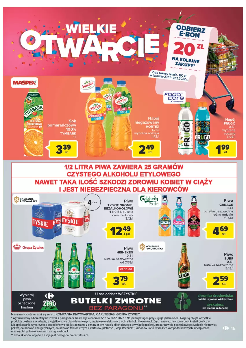 Gazetka promocyjna Carrefour - Gazwtka Wielkie otwarcie w Krakowie - ważna 23.11 do 05.12.2022 - strona 17 - produkty: Carlsberg, Gra, Heineken, Olej, Papier, Piec, Piwa, Piwo, Rama, Telefon, Tyskie