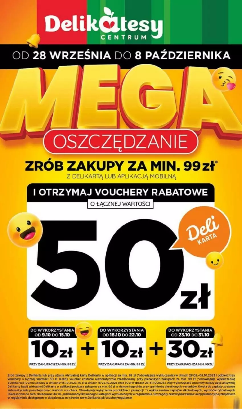 Gazetka promocyjna Delikatesy Centrum - ważna 28.09 do 08.10.2023 - strona 1