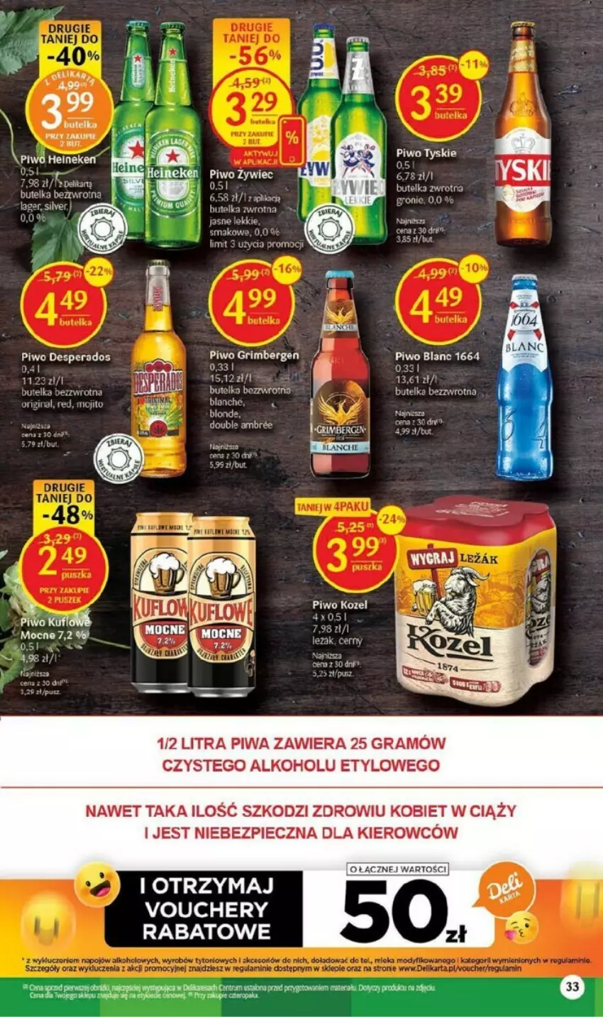 Gazetka promocyjna Delikatesy Centrum - ważna 28.09 do 08.10.2023 - strona 27 - produkty: Desperados, Fa, Gra, Kozel, Piec, Piwa, Piwo, Ser