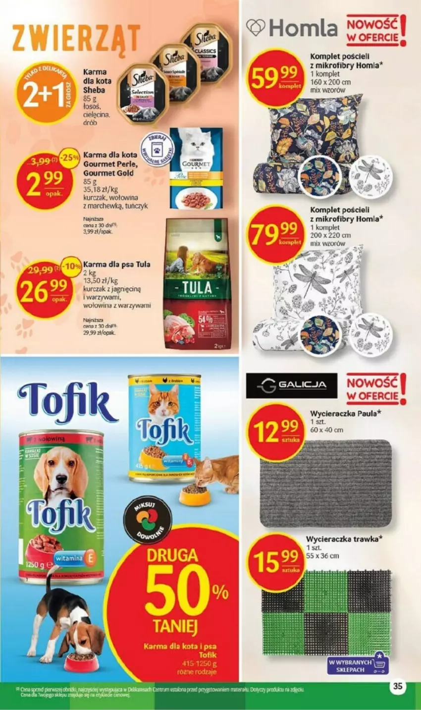 Gazetka promocyjna Delikatesy Centrum - ważna 28.09 do 08.10.2023 - strona 29 - produkty: Drób, Gourmet Gold, Komplet pościeli, Kurczak, Por, Pościel, Ryż, Sheba, Tuńczyk, Warzywa, Wołowina, Wycieraczka