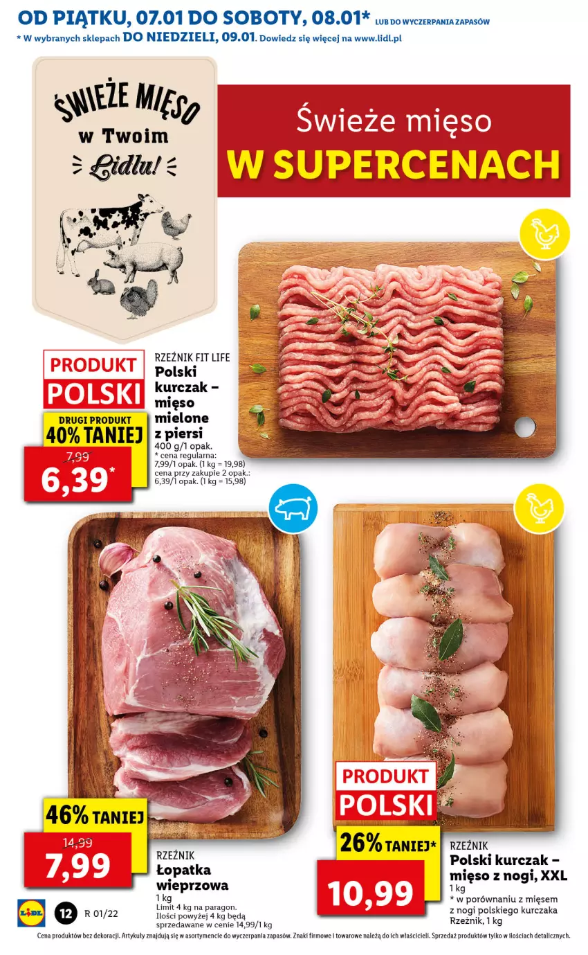 Gazetka promocyjna Lidl - GAZETKA - ważna 07.01 do 09.01.2022 - strona 12 - produkty: Kurczak, Mięso, Mięso mielone, Por