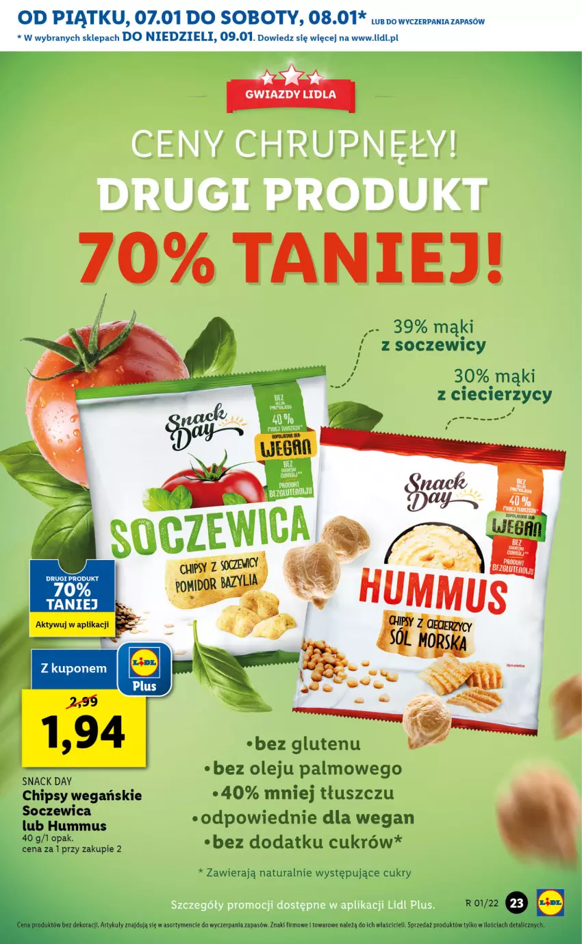 Gazetka promocyjna Lidl - GAZETKA - ważna 07.01 do 09.01.2022 - strona 23 - produkty: Chipsy, Olej