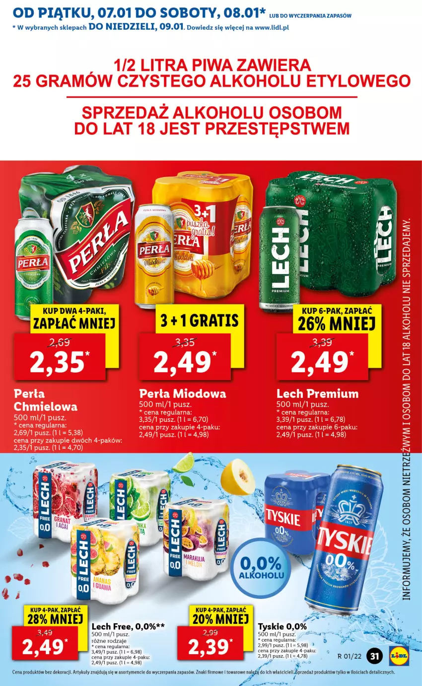 Gazetka promocyjna Lidl - GAZETKA - ważna 07.01 do 09.01.2022 - strona 31 - produkty: Gra, Perła, Tyskie