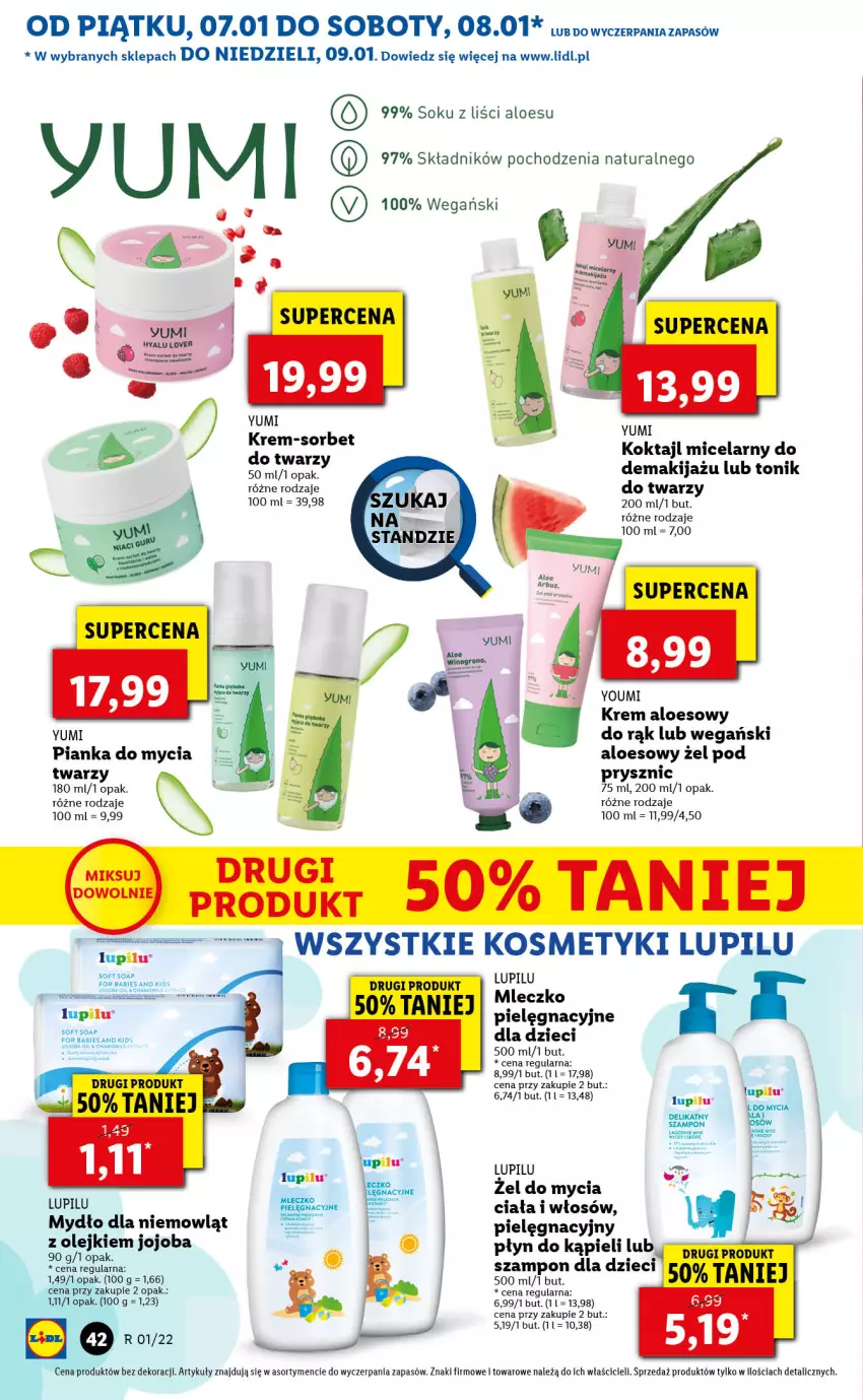 Gazetka promocyjna Lidl - GAZETKA - ważna 07.01 do 09.01.2022 - strona 42 - produkty: Dzieci, Makijaż, Mleczko, Mydło, Płyn do kąpieli, Sok, Szampon, Tonik, Tonik do twarzy