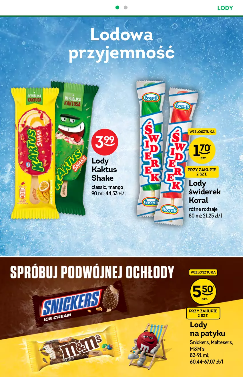 Gazetka promocyjna Żabka - ważna 17.06 do 22.06.2021 - strona 18 - produkty: Kaktus, Lody, Mango, Ser, Snickers