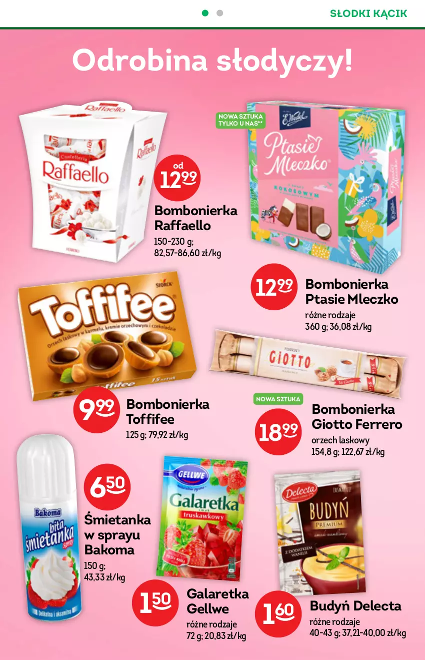 Gazetka promocyjna Żabka - ważna 17.06 do 22.06.2021 - strona 43 - produkty: Bakoma, Budyń, Delecta, Fa, Ferrero, Gala, Galaretka, Mleczko, Ptasie mleczko, Raffaello, Toffifee