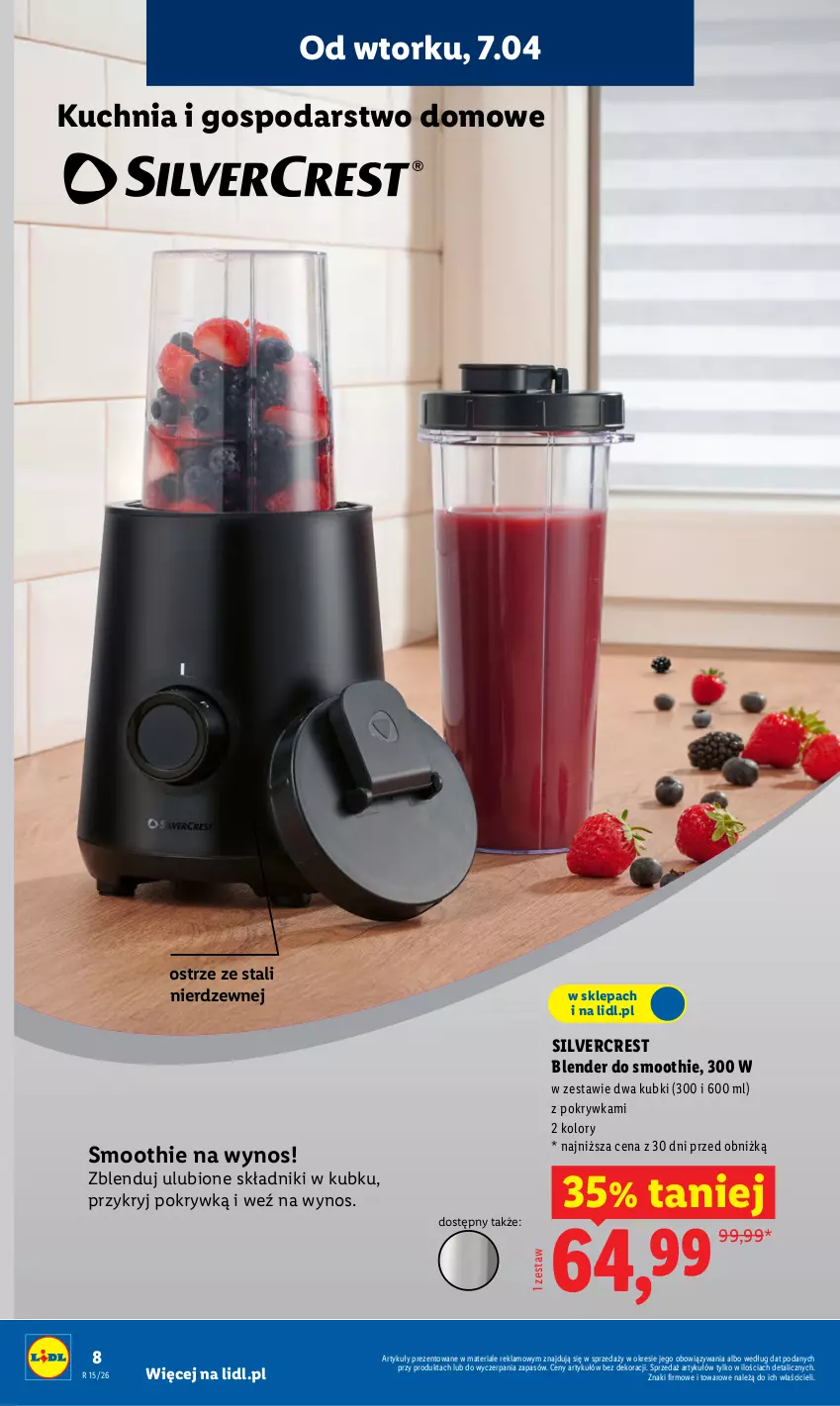 Gazetka promocyjna Lidl - Katalog ważny od 7.04 - ważna 07.04 do 11.04.2026 - strona 10 - produkty: Blender, Kuchnia, Silvercrest, Smoothie