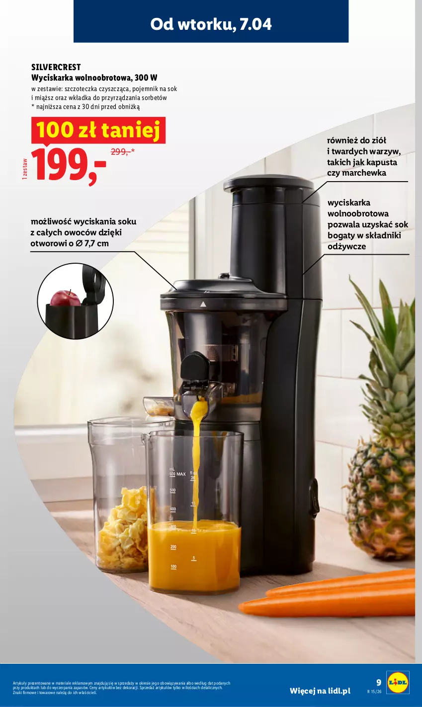 Gazetka promocyjna Lidl - Katalog ważny od 7.04 - ważna 07.04 do 11.04.2026 - strona 11 - produkty: Marchewka, Pojemnik, Silvercrest, Sok, Szczoteczka, Wyciskarka, Wyciskarka wolnoobrotowa