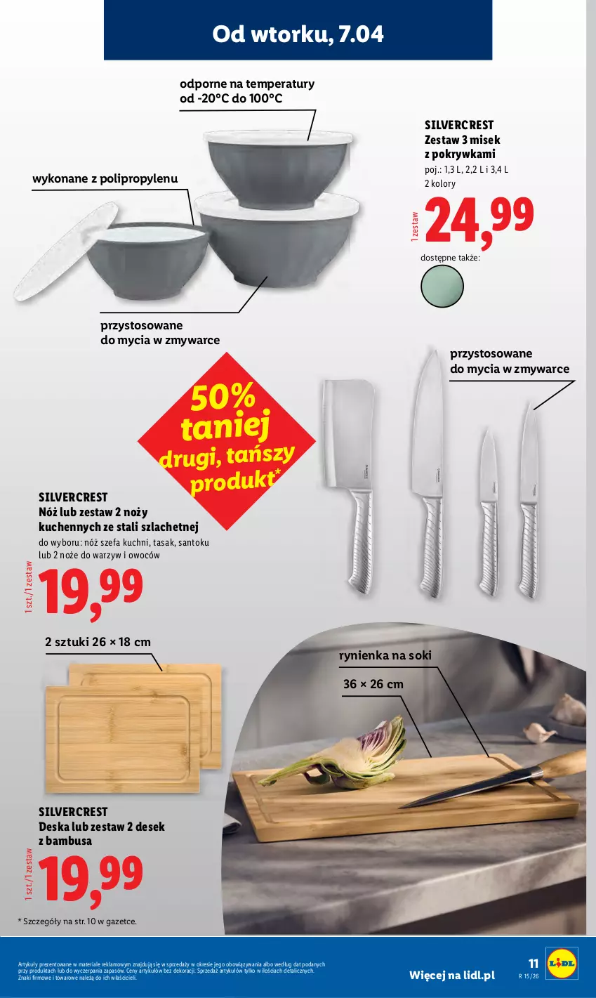 Gazetka promocyjna Lidl - Katalog ważny od 7.04 - ważna 07.04 do 11.04.2026 - strona 13 - produkty: Fa, Noż, Nóż szefa kuchni, Por, Silvercrest, Sok