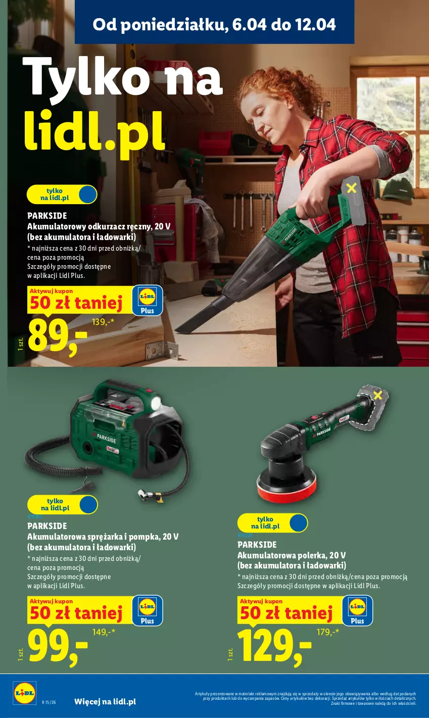 Gazetka promocyjna Lidl - Katalog ważny od 7.04 - ważna 07.04 do 11.04.2026 - strona 33 - produkty: Akumulator, Odkurzacz, Parkside, Pompka