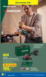 Gazetka promocyjna Lidl - Katalog ważny od 7.04 - Gazetka - ważna od 11.04 do 11.04.2026 - strona 48 - produkty: Parkside, Ser, Walizka, Szlifierka kątowa, Warka, Szlifierka, Ogród, Pokrywa, Akumulator