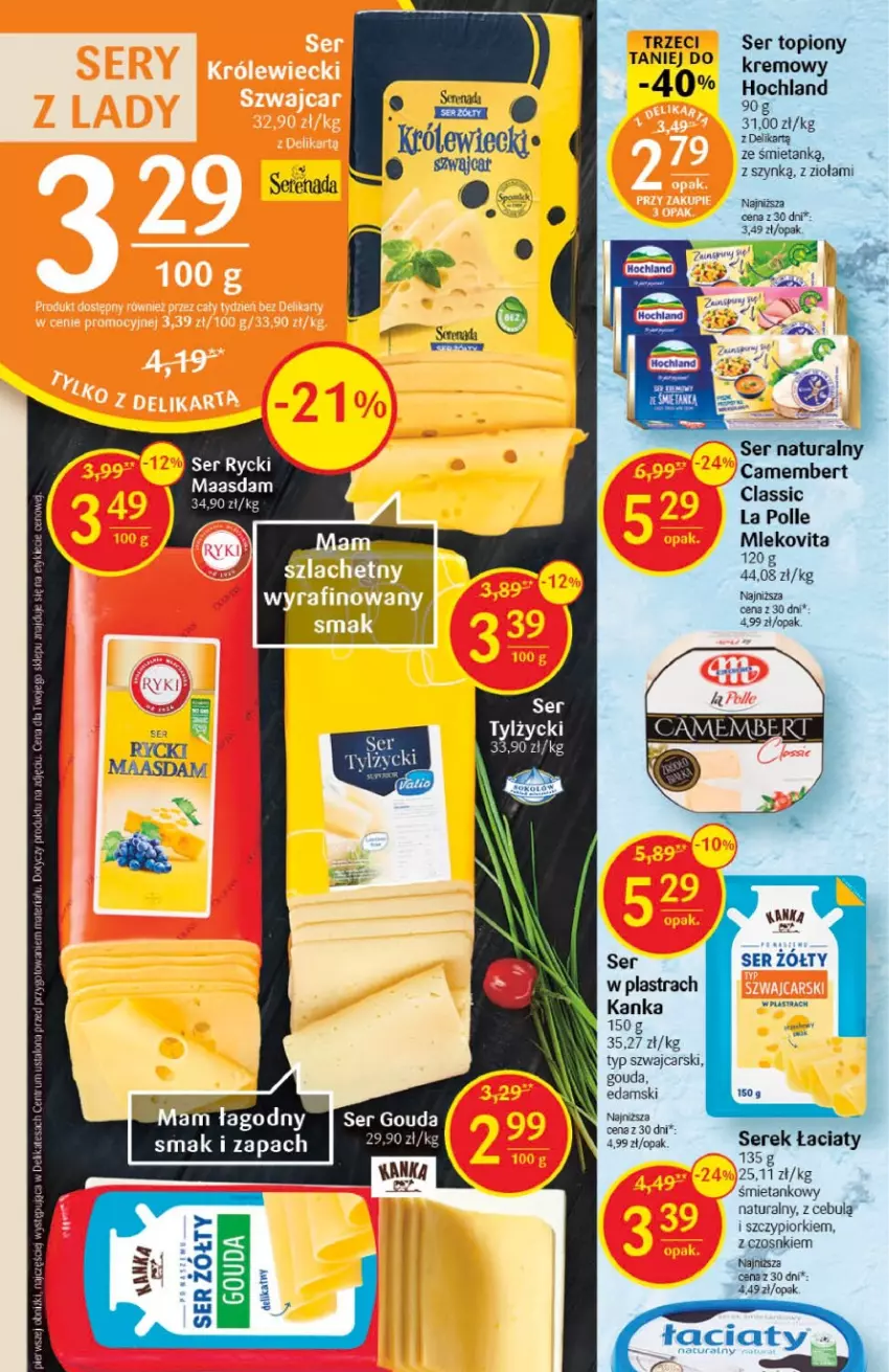 Gazetka promocyjna Delikatesy Centrum - Gazetka DC04 - ważna 26.01 do 01.02.2023 - strona 18 - produkty: Camembert, Cars, Edam, Gouda, Hochland, Maasdam, Mleko, Mlekovita, Ser, Ser topiony, Serek, Top