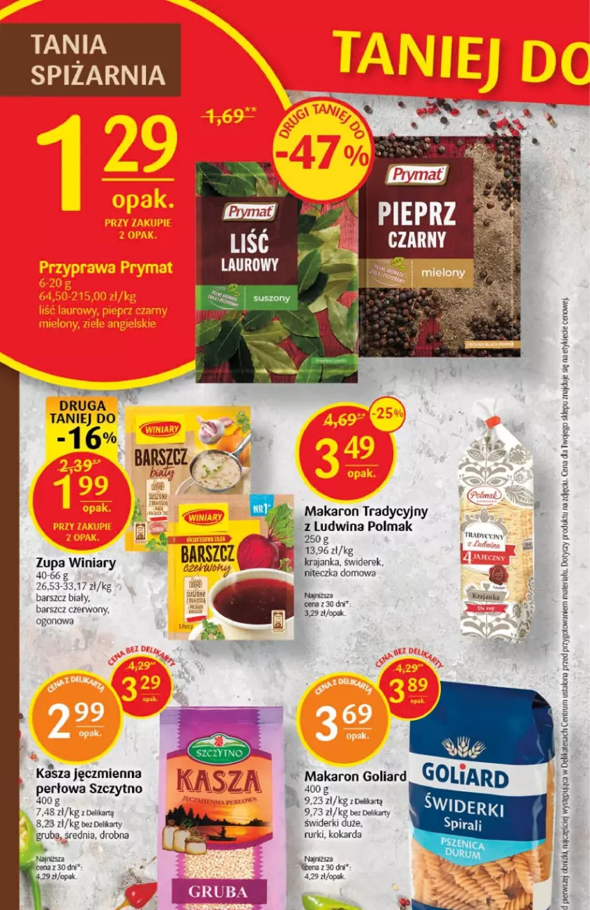 Gazetka promocyjna Delikatesy Centrum - Gazetka DC04 - ważna 26.01 do 01.02.2023 - strona 22 - produkty: Goliard, Kasza, Kasza jęczmienna, Laur, Makaron, Olma, Rurki, Winiary, Zupa