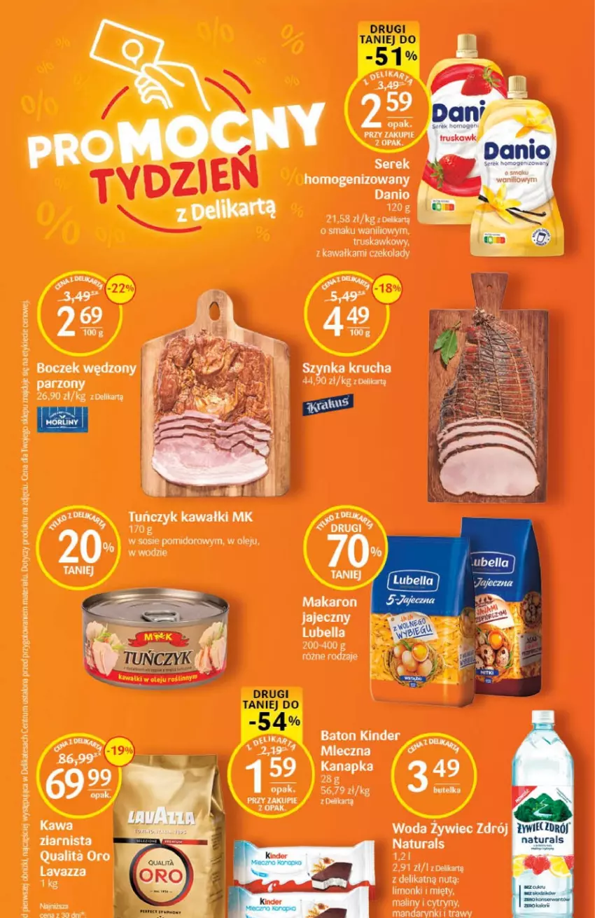 Gazetka promocyjna Delikatesy Centrum - Gazetka DC04 - ważna 26.01 do 01.02.2023 - strona 6 - produkty: Baton, Cytryny, Fa, Kawa, Kinder, Maliny, Mandarynki, Miecz, Olej, Rum, Ser, Serek, Sos, Szynka, Tuńczyk, Woda