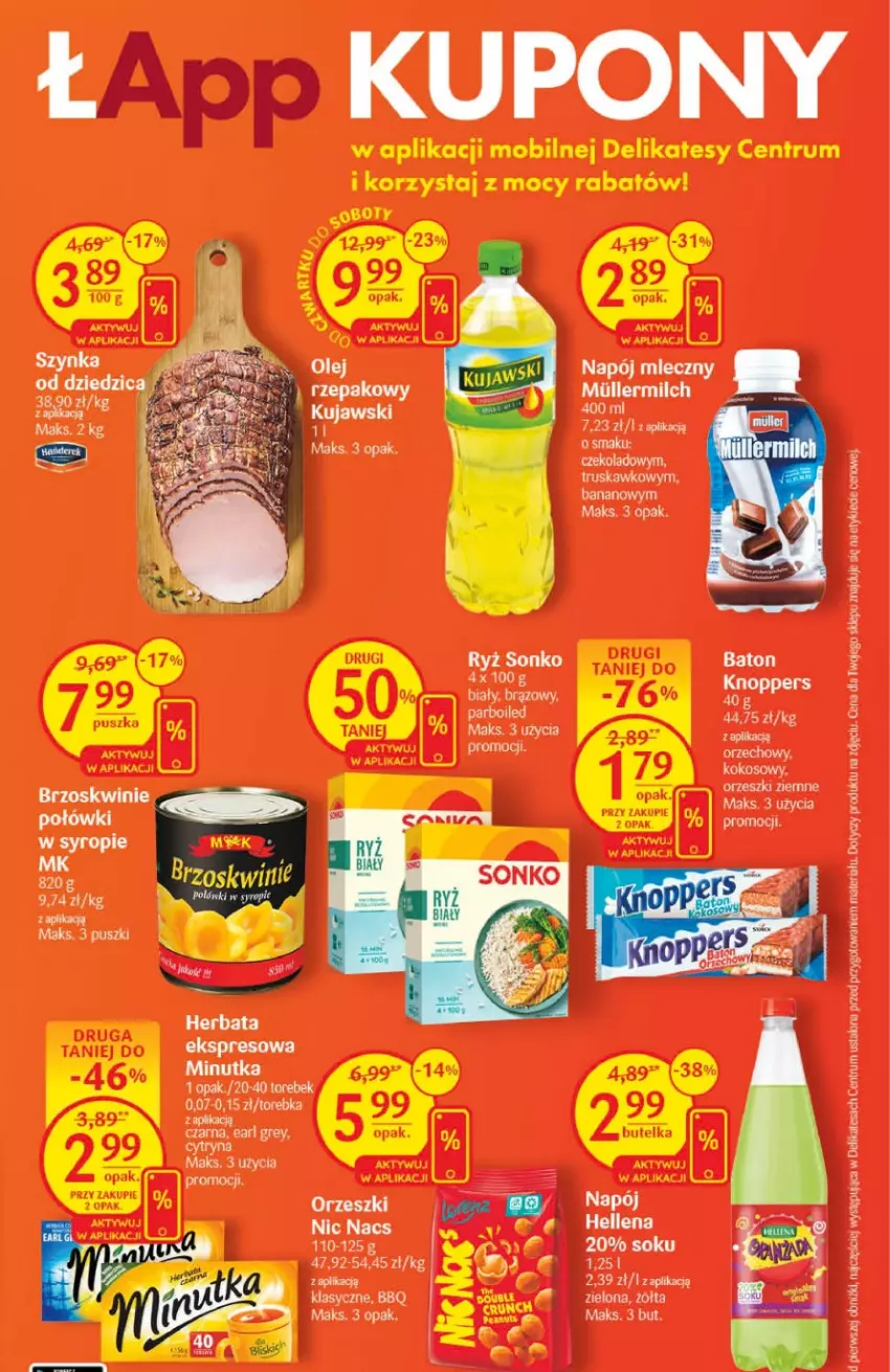 Gazetka promocyjna Delikatesy Centrum - Gazetka DC04 - ważna 26.01 do 01.02.2023 - strona 7 - produkty: Brzoskwinie, Earl Grey, Hellena, Herbata, Knoppers, Napój, Napój mleczny, Orzeszki, Orzeszki ziemne, Rum, Ryż, Sonko, Syrop, Torebka