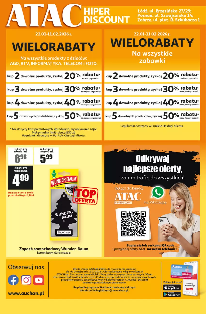 Gazetka promocyjna Auchan - Gazetka ATAC Hiper Discount - ważna 22.01 do 11.02.2026 - strona 4 - produkty: Gra, LG, Ser, Telefon, Tera, Tonik