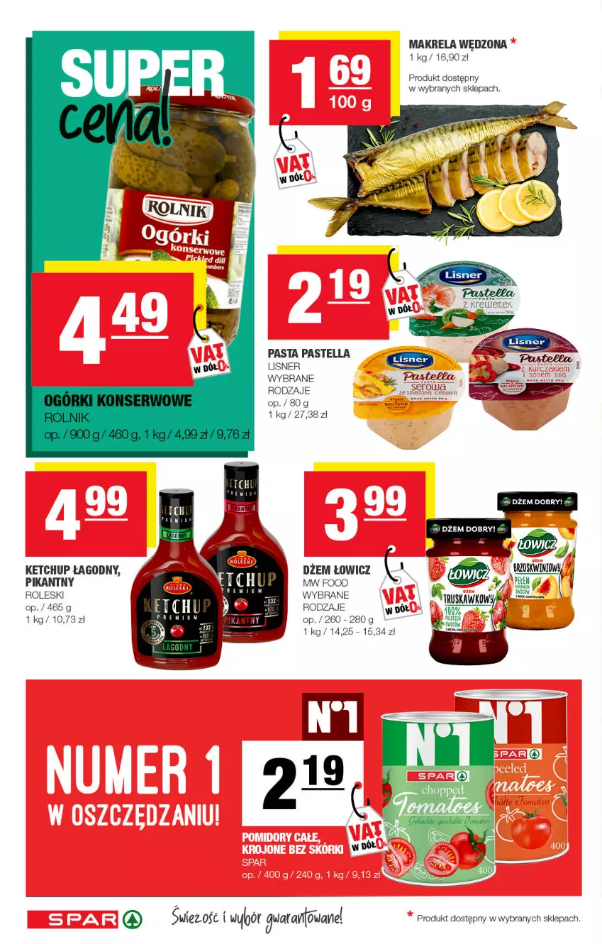 Gazetka promocyjna Spar - Spar - ważna 01.05 do 11.05.2022 - strona 10 - produkty: Dżem, Ketchup, LG, Lisner, Pastella