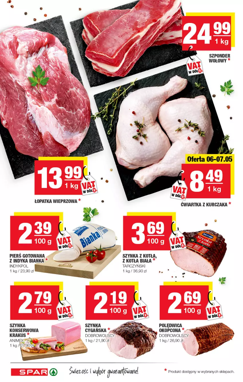 Gazetka promocyjna Spar - Spar - ważna 01.05 do 11.05.2022 - strona 8 - produkty: Bianka, Krakus, Kurczak, Polędwica, Ser, Szponder wołowy, Szynka, Szynka konserwowa, Tarczyński